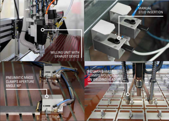 Die vollautomatischen Bolzenschweißen-Maschinen der Reihen-V, Arbeitsbereiche ermöglichen dem Kunde-spezifischen Entwurf